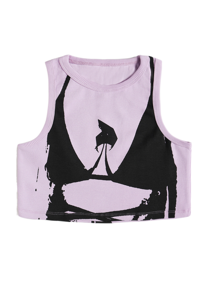 LAVENDER BIKINI CROP TOP