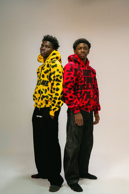 1/1 CHEETAH PRINT RED ZIPPER