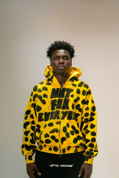 1/1 Yellow Cheetah Print Zipper